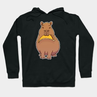 Capybara Cheese Pizza Hoodie